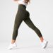 Women's Tight Fitting Seamless Yoga Pants Butt Lifting Cropped Fitness Sportswear Cationic Linen_ecoleips.com