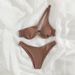 Verve New Multi-Color Sexy High-Waist Triangle Two-Piece Swimsuit For Women With Single Shoulder Underwire Bikini Swimwear_ecoleips.com