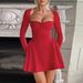 Women's Clothing Sexy Tube Top Slim High Waist Long Sleeve Slim Princess Dress_ecoleips.com