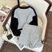 Women's Clothing Original Fashion Casual Suit Women's Splicing Sweater Shorts Two Piece Suit_ecoleips.com
