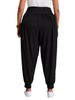 Women's plus Size Harem Pants Casual Style Elastic Waistband with Pockets Solid Color Comfortable Fit for Summer_ecoleips.com