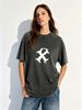 Women's Vintage Washed Basic Tee, Relaxed Fit Short Sleeve Everyday Top_ecoleips.com