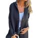 Autumn/Winter Solid-Color Casual Single-Buttoned Hooded Jacket_ecoleips.com