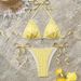 Women's Clothing Pure Color Sexy Bikini Swimsuit Lace Beach Split Bikini_ecoleips.com