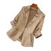 Women's Clothing Three Quarter Sleeve Suit Jacket, Thin, New Style, Elegant, Fashionable And Casual Blazer_ecoleips.com