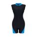 Aria Basics Sports-style European And American One-piece Zipper Slim-fit Sports Swimsuit, New Tight-fitting Women's Clothing_ecoleips.com