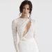 2026 European And American Strap Hollow Long Sleeve Slim-Fit Women's Top, Waist-Cinching, Slimming, Sexy Lace_ecoleips.com