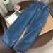 Women's Clothing Straight High Waist Jeans Loose Retro Wide Leg Mopping Pants _ecoleips.com