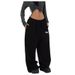 American Retro Street Hip Hop Casual Pants Hot Girl Street Dance Jazz Trend Ins Wide Leg Pants Loose Sports Sweatpants_ecoleips.com