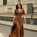 Women's Elegant Lapel Cardigan Dress European American Style New 2025 Fashion Versatile Coat With Belt Waist_ecoleips.com