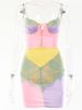 Mozision Diamond Chain Patchwork Print Mini Dress Women Fashion Y2K Summer Lace Sleeveless Backless Bodycon Dress 2025 Elegant_ecoleips.com