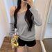 Women's Clothing Pure Desire One Shoulder White Angled Shoulder Long Sleeved T Shirt Female Loose Bottoming Shirt Lazy Chic Beautiful Top_ecoleips.com