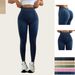 Women's Clothing V Waist Peach Hip Sand Washed Yoga Pants For Women Threaded High Waist Hip Lifting Sports Fitness Pants_ecoleips.com