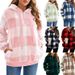Unisex Plush Fleece Hoodie With Checkered Pattern - Cozy Long Sleeve Pullover With Kangaroo Pocket, Oversized Streetwear Outerwear For Men & Women_ecoleips.com