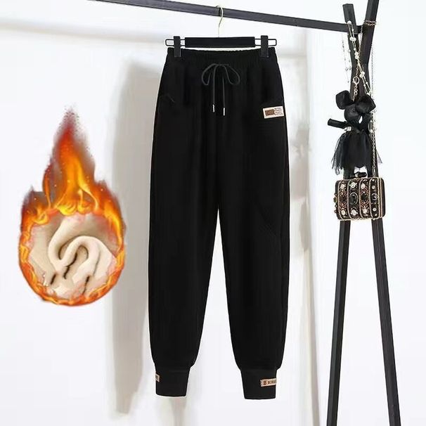 Winter Women's Polo Collar Top & Relaxed Harem Pants Set - Slimming Casual Outfit With Stretch Comfort_ecoleips.com