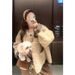 Women's Clothing Women's Casual Eco-Friendly Sherpa Jacket Winter Short Coat Loose Thick Faux Fur Outerwear Youthful Top (Khaki, Black)_ecoleips.com