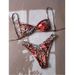 Women's Clothing Women's Sexy Leopard Print Two Piece Swimsuit High End Style Three Piece Bikini Beach & Pool Ready_ecoleips.com
