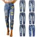 Women's Clothing Slim Fit Printed Denim Trousers For Women Fashionable_ecoleips.com