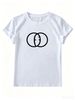 White Crewneck Cotton Top For Women, 2026 Summer Casual Soft T-Shirt_ecoleips.com