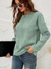 Women's Corduroy Sweatshirt Casual Round Neck Pullover_ecoleips.com