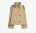 Retro Lapel Double Breasted Short Windbreaker Jacket For Women With Double Breasted Lace Up Versatile Long Sleeves New_ecoleips.com