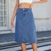 Verve Summer New Slimming Washed Denim Midi Half Skirt_ecoleips.com