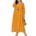Cross-border Exclusive Plus-size Tassel Dress For Women, Middle Eastern Muslim Loose-fitting Orange Long Dress,_ecoleips.com