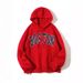 Letter Print Pullover Fleece-lined Hooded Sweatshirt For Women, 2024 Autumn And Winter New Korean Style Loose Versatile_ecoleips.com