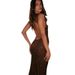 Women's Clothing Diamond Suspender Dress High End Light Luxury Evening Dress Annual Party Backless Long Dress For Women_ecoleips.com