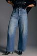 Women's High-Waisted Flared Jeans | Vintage Washed Denim | Loose Fit Wide Leg Pants For Everyday Comfort_ecoleips.com