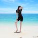 New Women's One Piece Swimsuit Korean Style Sports Diving Suit Plus Size Hot Spring Swimsuit For Women_ecoleips.com