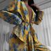 Women's Clothing Autumn And Winter New Fashion Satin Printed Long Sleeved Lace Up Two Piece High Waist Wide Leg Pants Suit_ecoleips.com