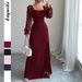 Sexy Cutout Long Sleeve Floor‑Length Dress Women Evening Party Nightclub Wear_ecoleips.com