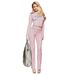 Women's Clothing Solid Color Casual Long Sleeved Two Piece Set Sexy Open Neck American Fashion New Style Ins Style_ecoleips.com