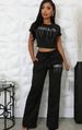 Women's Clothing Spring And Summer Women's Fashion Elegant Round Neck Short Tops And Trousers Casual Suits_ecoleips.com