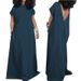 Plus Size Women's Denim Sleeveless Backless Long Dress_ecoleips.com
