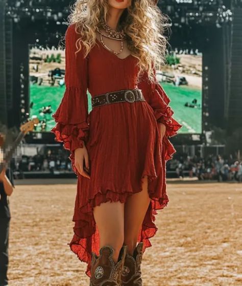 Large Size Floral Lace And Fringe Vacation-Style Retro Solid Color Dress_ecoleips.com