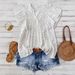 Women's Clothing Princess Sleeve V Neck Chiffon Blouse Hot Selling For Formal & Casual For Women Short Sleeved_ecoleips.com