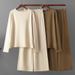 Women's Fashion Knitted Sweater And Wide Leg Pants Two Piece Set European And American Style Autumn Winter Casual Suit_ecoleips.com