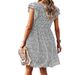 Loose Floral Women's 2023 V-neck Sexy Short-sleeve Chiffon Dress Summer New Commuting European And American Style_ecoleips.com