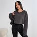 AD700 European American INS Autumn And Winter New Cross-border Round-neck Loose Slim-fit Rolled-edge Casual Comfortable_ecoleips.com