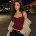 European And American Women's Clothing 2025 Winter New Fashion Sexy Lace Trim Backless Tie-Up Tube Top Wholesale_ecoleips.com