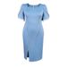 Women's Clothing Plus Size Elegant Women's Dress Square Neck Pearl Slit Skirt_ecoleips.com