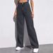 High Waisted Loose Straight Leg Denim Jeans Plus Sizes Women's Clothing Available In Europe And America_ecoleips.com