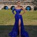 Spring And Summer New European And American Women's Sexy Sequin Strapless Vented Dress Evening Dress_ecoleips.com