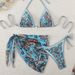 Women's Sexy Printed Bikini Set High Waist Two Piece Cover-Up Swimsuit Trendy Beach Hot Spring Outfit_ecoleips.com