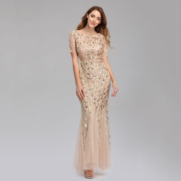 Women's Clothing Version Sequined Mesh Fishtail Slim Sexy_ecoleips.com