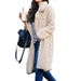 Double-Faced Fleece Coat – Oversized Longline Trench Coat For Women | Reversible Collar | Pure Color | S-3XL_ecoleips.com