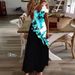 2023 European And American Cross-Border Women's Summer New Lace Strap V-Neck Fashion Printed Loose Dress_ecoleips.com