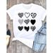 Popular Women's Summer New Arrivals: Plus-size Heart-print Short-sleeve Tops For Women_ecoleips.com